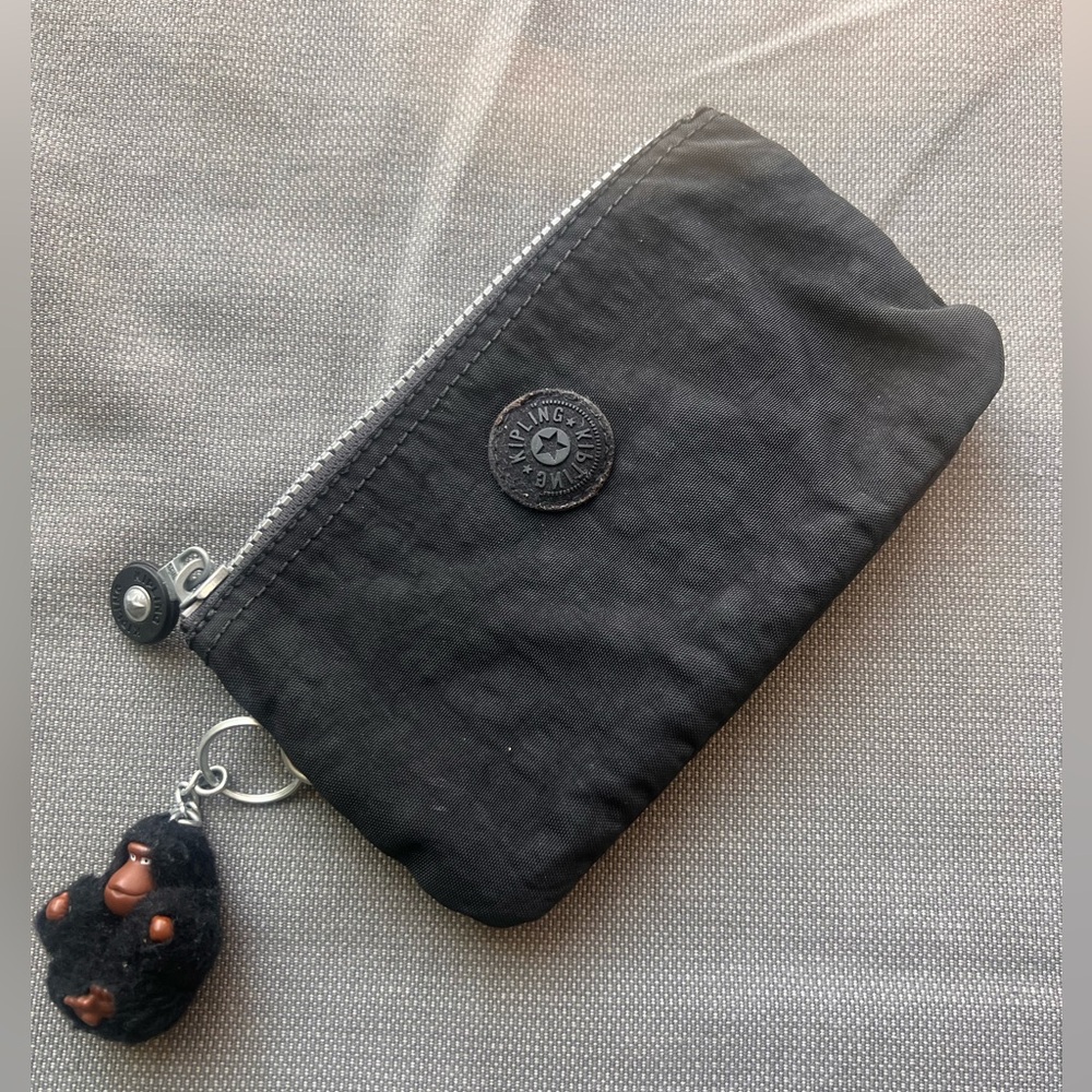 Kipling Dual-Compartment Black Pouch